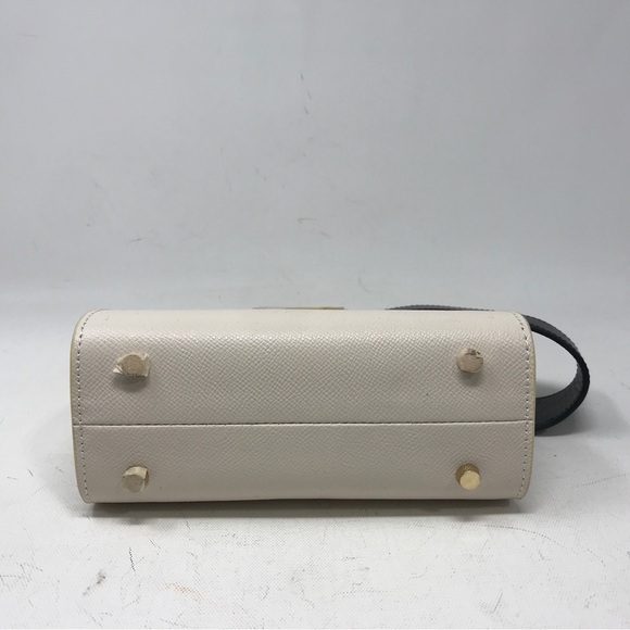 Lizzie Fortunato "Pronto" Textured Leather Top Handle Mini Bag, 7"x7.5"x6"-Cream - Picture 13 of 14